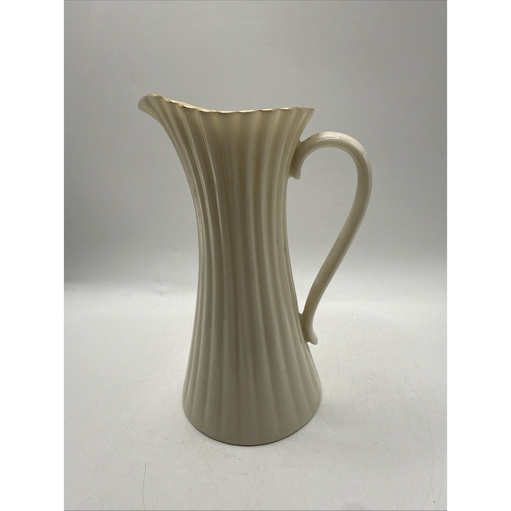 LENOX Bouquet Ivory with GOLD TRIM Fluted PITCHER‎ / Creamer Approx 5.25" Tall